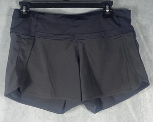 LULULEMON SCHWARZE SPEED POCKET TENNISSHORTS GRÖSSE 6 - Bild 1 von 4