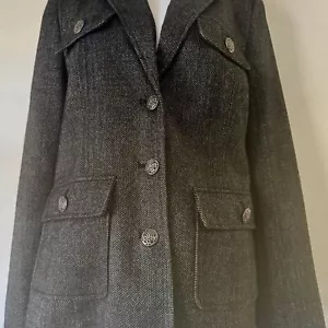 Willi-Smith Women's Grey and White Jacket/blazer tailored button down, Size 8 - Picture 1 of 8