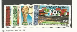 Gabon, Postage Stamp, #C278-C281 Mint Hinged, 1986 Football, Soccer - Picture 1 of 1