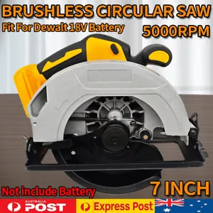 Cordless Brushless 185mm 7'' Cutter Circular Saw Body Fit For Dewalt 18V Battery - Picture 1 of 13