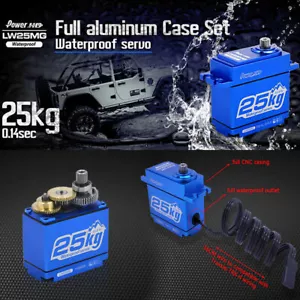 POWER HD LW-25MG impermeabile COMPLETO custodia alluminio servo digitale TRAXXAS SAVOX - Foto 1 di 1