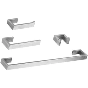 BWE Towel Bar Set 24" Bath Hardware W/ Toilet Holder Hook 4-Pcs Brushed Nicke - Picture 1 of 4
