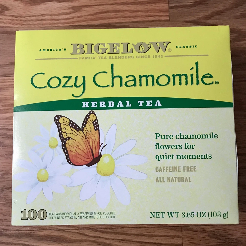 Bigelow Acogedor Té de Hierbas de Manzanilla, Caja de 100 unidades ¡ENVÍO RÁPIDO! Foto 1 de 1