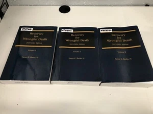 Recovery for Wrongful Death 2023-2024 Edition 3 Volumes Thomson Reuters - Imagen 1 de 4