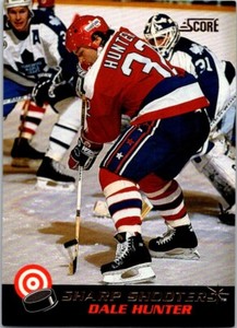 1992-93 Score Canadian DALE HUNTER #4 Capitals Sharp Shooters