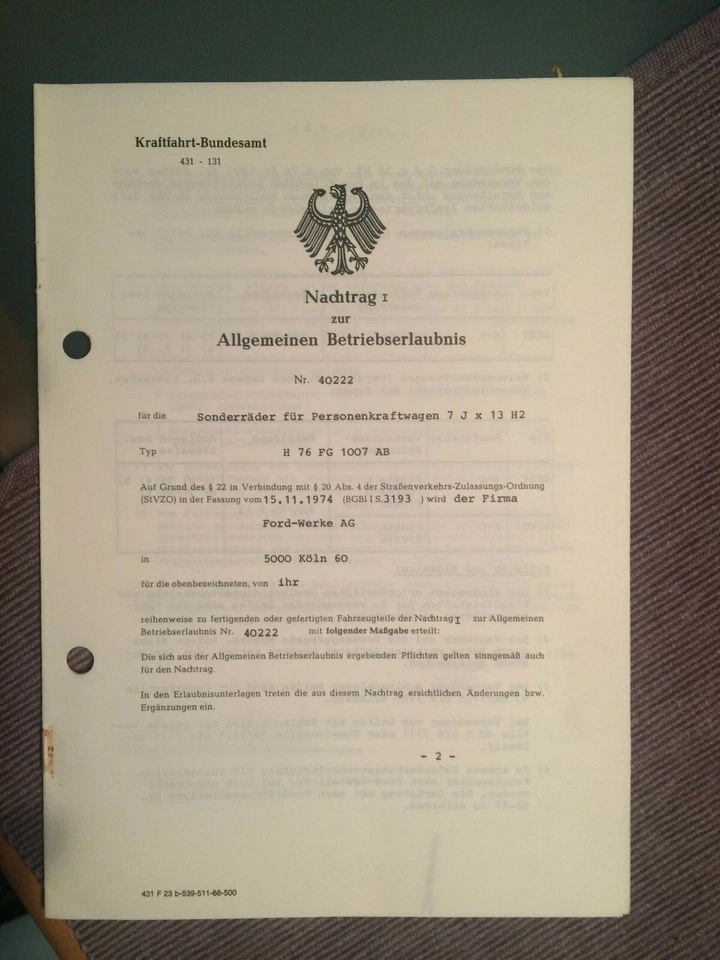 Rueda ABE RS 7x13 (205/60R13) Ford Fiesta I 9/1979 perfecto estado - Imagen 1 de 1