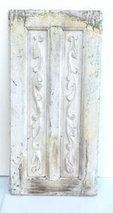 ENGRAVED DOOR PANEL FROM ANTIQUE SPANISH COLONIAL DOOR 37 1/2" X 18 1/2" "q" - Picture 1 of 4