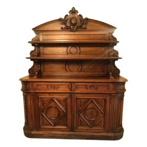 Large 19th Century Antique French Renaissance Oak Hunt Server Cover
