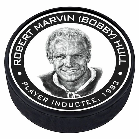 Bobby Hull NHL Legends Textured Hockey Puck - Player Inductee, 1983 Cover