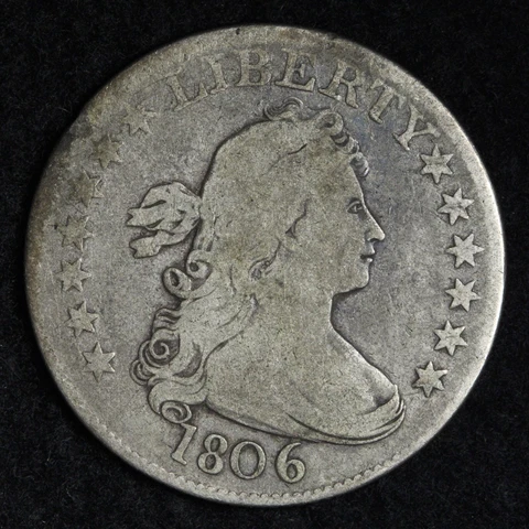 1806 Draped Bust Silver Quarter CHOICE FINE E224 JHKT Cover