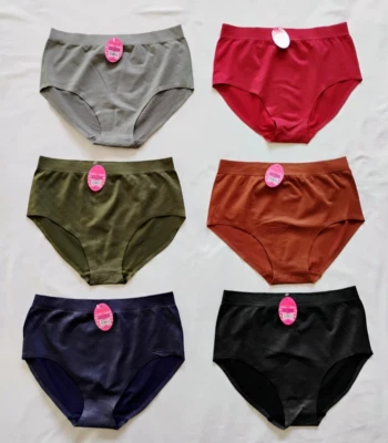 Angelina Bragas Calzoncillos de tiro medio sin costuras Talla Queen (L/XL) LOTE DE 6 Foto 1 de 4