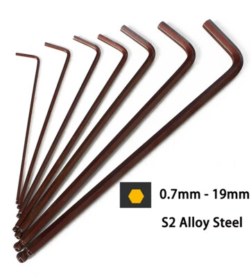 Metric Industrial Grade Allen Ball Point End Long Arm Hex Key Wrench Set - Image 1 of 4