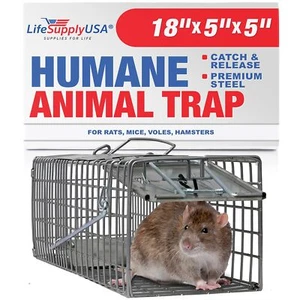 Heavy Duty Catch Release Small Live Humane Animal Cage Trap for Squirrels - Picture 1 of 7