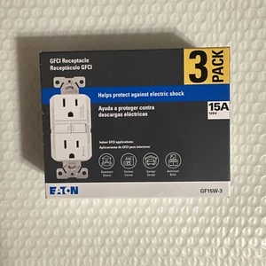 Eaton GF15W-3 125V GFCI Receptacle Non tamper resistant. - Picture 1 of 3