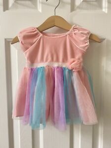 The Children's Place Girls Pink Special Occasion Photo Op Dress 0-3 Months Tutu