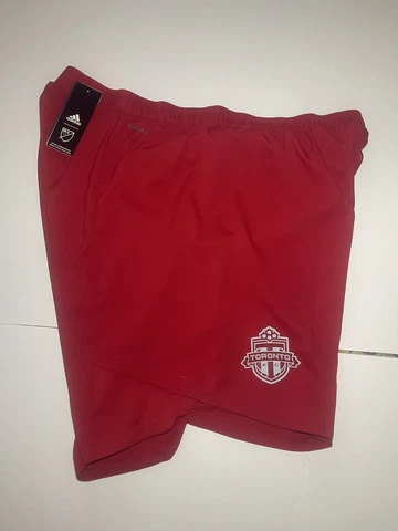 Toronto FC Adidas Men's Logo Red Climalite Performance Replica Shorts FJ2576 XXL Cover