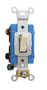 LEVITON 1202-2I AC QUIET TOGGLE SWITCH GROUND, 15A, 120/277V, - Picture 1 of 2