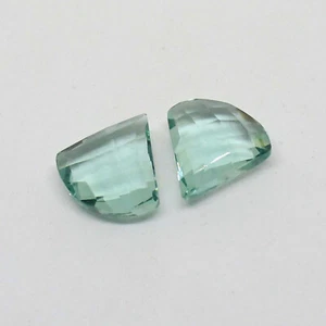 Aquamarine Fancy Briolette Gemstone 15x15 mm 15.95 Ct 2 Pcs Loose Gemstone - Picture 1 of 2