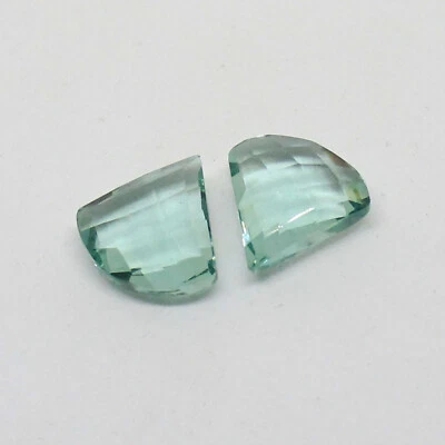 Aquamarine Fancy Briolette Gemstone 15x15 mm 15.95 Ct 2 Pcs Loose Gemstone - Image 1 of 2