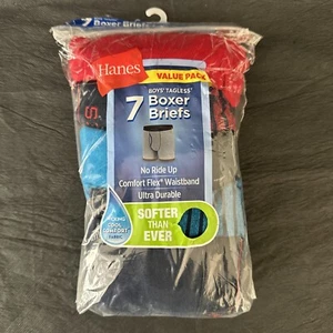 Hanes Boys' Tagless ComfortSoft Boxer Briefs - 7 Pk - Size Medium (10-12) - NEW - Picture 1 of 3