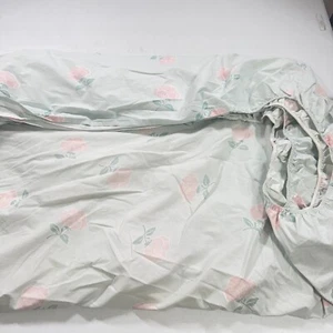 vintage sears full fitted sheet pink roses floral blend y2k 90s 80s usa - Picture 1 of 10