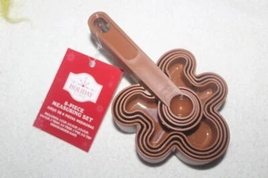 Juego de 8 cucharas y tazas medidoras Navidad pan de jengibre NUEVO tiempo de vacaciones - Imagen 1 de 6