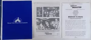 MISSION TO MARS - PRESS KIT - CUSTOM FOLDER, (1) B&W PHOTO, 6 PGS PRESS INFO - Picture 1 of 1