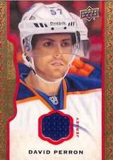 2014-15 UD Masterpieces Memorabilia Framed Red Cloth #71 David Perron Jersey /85