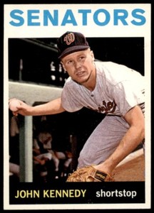 1964 TOPPS JOHN KENNEDY 203 EXMT RC BASEBALL WASHINGTON SENATORS