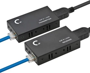 Cable Ethernet extensor HDMI Cat5e/Cat6/Cat7 de hasta 330 pies 1080p, 3D - Imagen 1 de 6