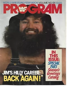 1985 WWF WRESTLING PROGRAMM VOL. 131 HILLBILLY JIM TITO SANTANA JOHNNY VALIANT - Bild 1 von 1