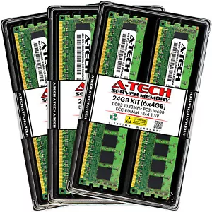 24GB 6x 4GB PC3-10600R RDIMM ASUS RS500A-S6/PS4 RS700-E6/ERS4 Memory RAM - Picture 1 of 3