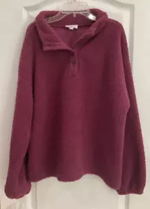 LOFT Damen Pullover Sherling Style Sweater Gr. L Rot Langarm 64 - Bild 1 von 7
