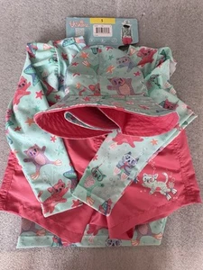 Cute 3 Pieces Girl Swimwear Long Sleeve UPF50.Bright Ruffle Swimsuit with cap - Picture 1 of 7