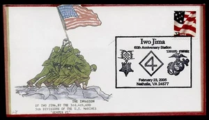 2005 ILLUST.COVER IWO JIMA THE INVASION 60th ANNIV.STATION VA. CACHET by EVERETT - Picture 1 of 5