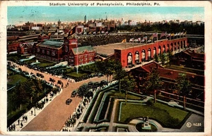 Postal vintage del estadio de la Universidad de Pennsylvania Philadelphia - Imagen 1 de 2