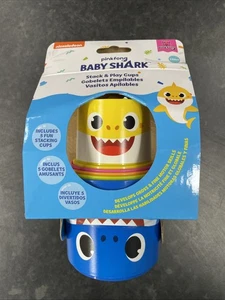 Baby Shark 5pz Tazze Impilabili Divertenti Bagno Giocattolo Blocco Selezionatori Gioco Educativo - Foto 1 di 4