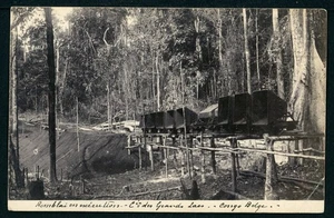 Carte Postale Photo - Congo Belge - Remblai en exécution - Compagnie des Grands - Imagen 1 de 2