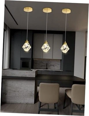 Crystal Pendant Light for Kitchen Island,Chandelier Lights 1-Light Gold - Image 1 of 4