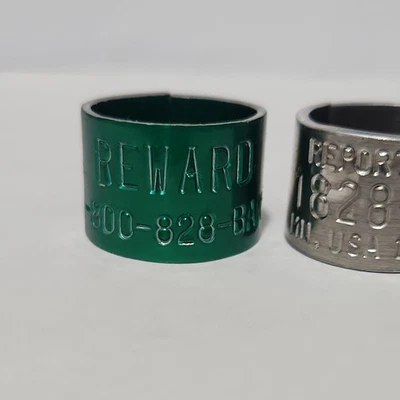 1 recompensa verde 1 pierna banda Goose Honker Canadá recompensa federal pato señuelo real Foto 1 de 4