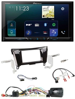 Pioneer Lenkrad Bluetooth USB 2DIN DAB Autoradio für Nissan X-Trail Qashqai 14-1 - Bild 1 von 4