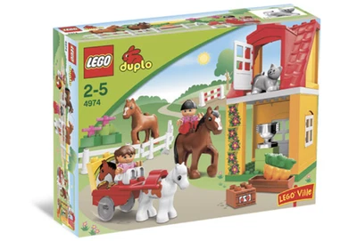 Lego Duplo 4974 les grandes écuries et le concours hippique complète - Photo 1/4