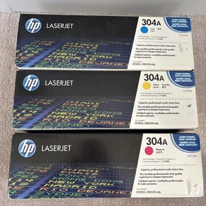 HP 304A Tri-Pack Toner Set Yellow Cyan Magenta CC531A CC532A CC533A NEW/SEALED - Bild 1 von 5