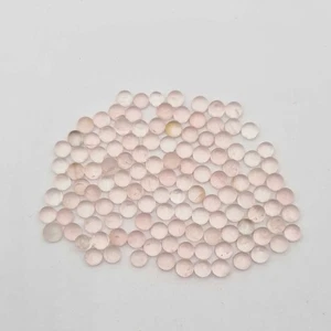 Lote de 100 piezas de piedras preciosas sueltas cabujón redondo de cuarzo rosa natural 3 mm - Imagen 1 de 3