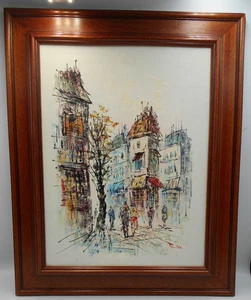 Pen Lee Signed Oil Painting on Board Parisian Avenue Street Scene *Read* - Picture 1 of 11