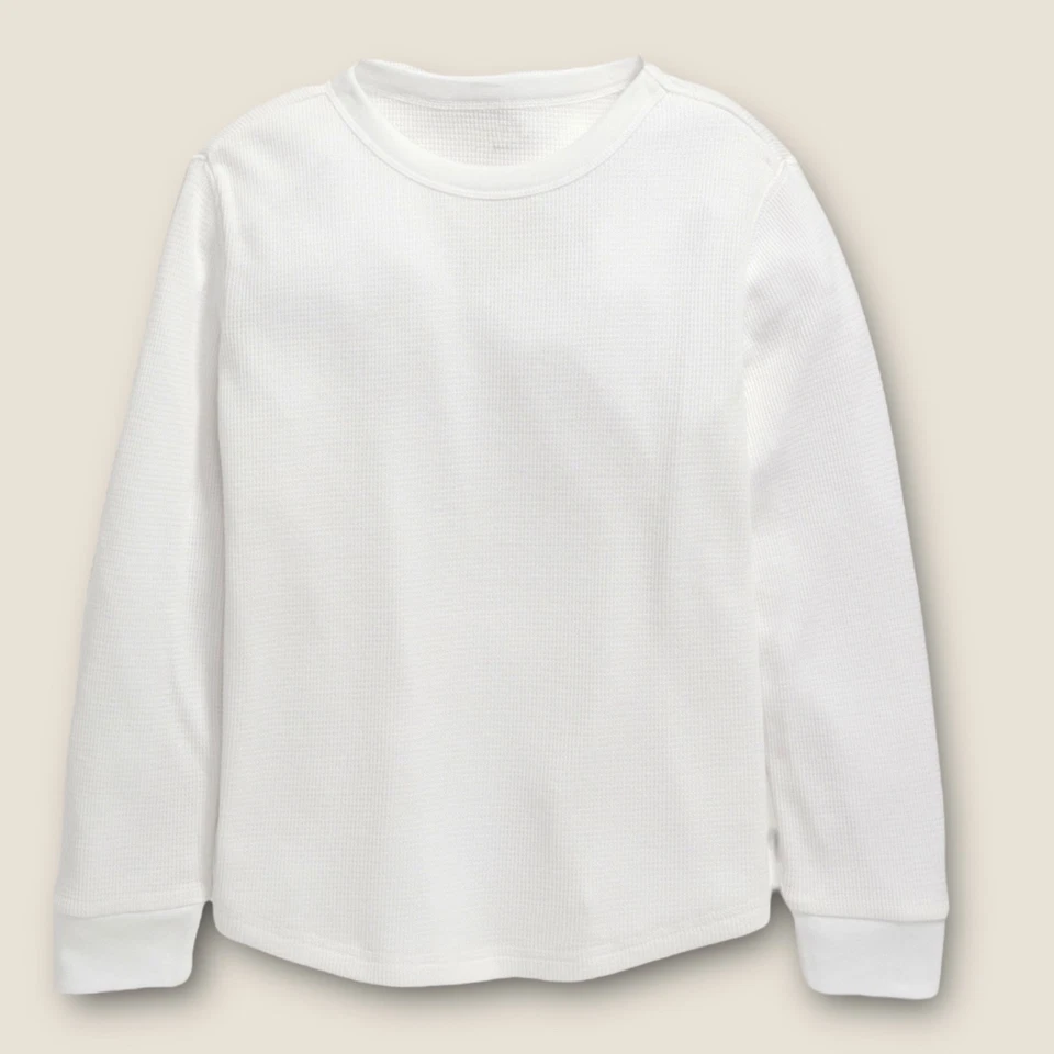 Camiseta de manga larga punto térmico gofre azul marino antiguo para niños talla mediana (8) Foto 1 de 1