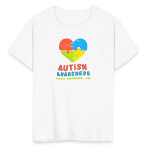 Autism Awareness Accept Understand Love Kids' T-Shirt - Picture 1 of 13