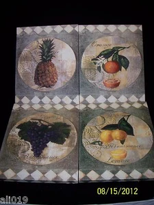 Fruit Canvas on Wood 8 x 10 Lemon Pineapple Orange Lightweight Wall Hanging - Picture 1 of 8