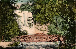 Postal 26294 de Minneapolis Minnesota Minneha Falls Regional Park Bridge 1910 - Imagen 1 de 2