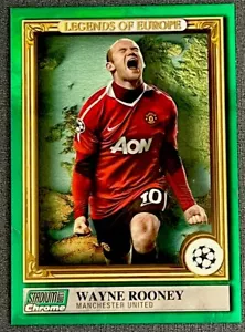 2023 Topps Stadium Club Chrome UCL Legends Wayne Rooney Green Refractor /99 - Picture 1 of 2